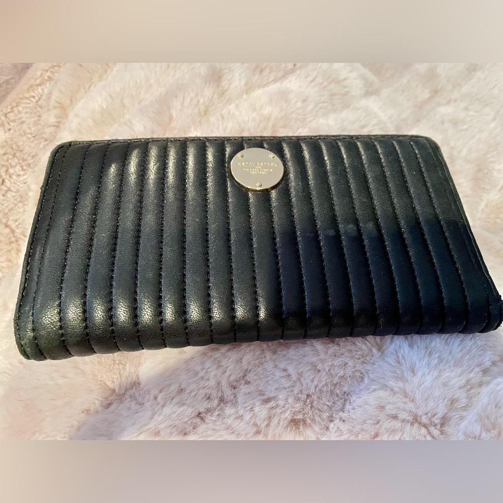 RARE: Henri Bendel Black Quilted Wallet - retired style